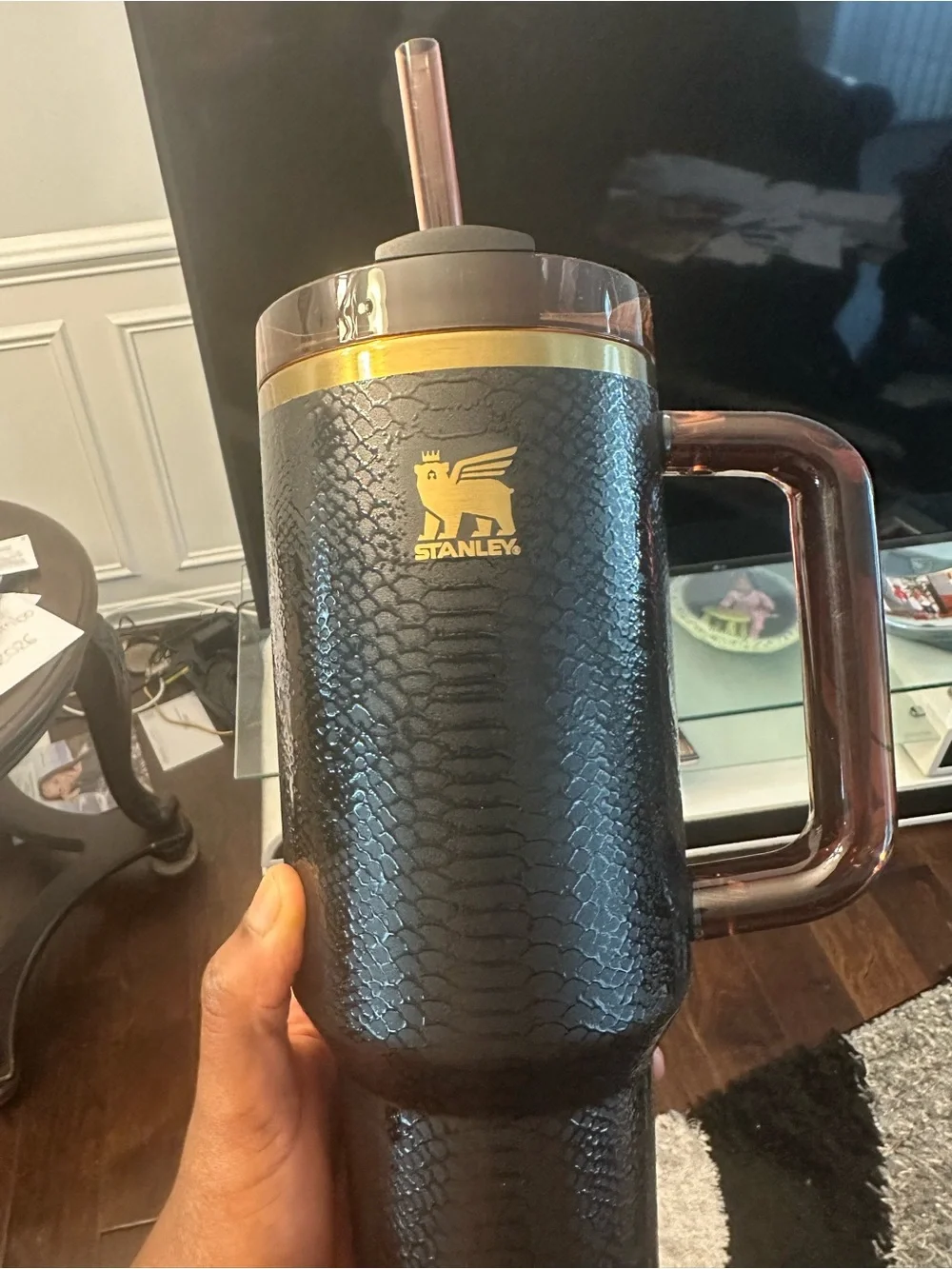 Stanley Black Snakskin 40oz Quencher